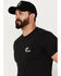 Brixton Men's Leisure Wolf & Palm Tree Graphic T-Shirt, Black, hi-res