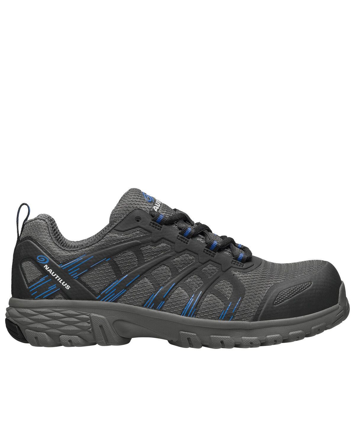 Image #2 - Nautilus Men's Stratus Slip-Resisting Work Shoes - Composite Toe, Grey, hi-res
