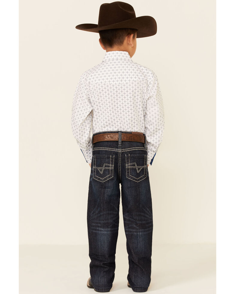 Cody James Boys' 4-8 Night Hawk Stretch Relaxed Bootcut Jeans , Blue, hi-res