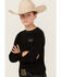 Image #2 - Cowboy Hardware Boys' Triple Barb Ghost Long Sleeve Graphic T-Shirt, Black, hi-res