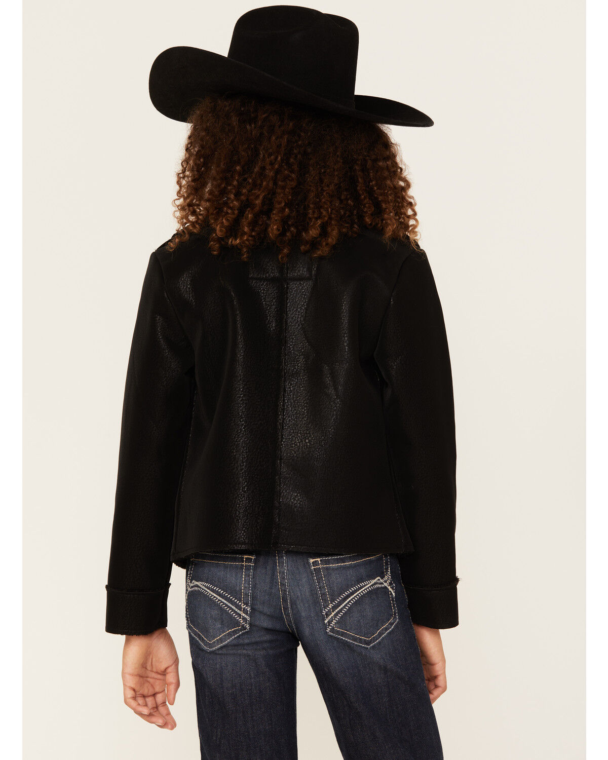 Image #4 - Urban Republic Little Girls' Bonded Moto Jacket - Youth, Black, hi-res