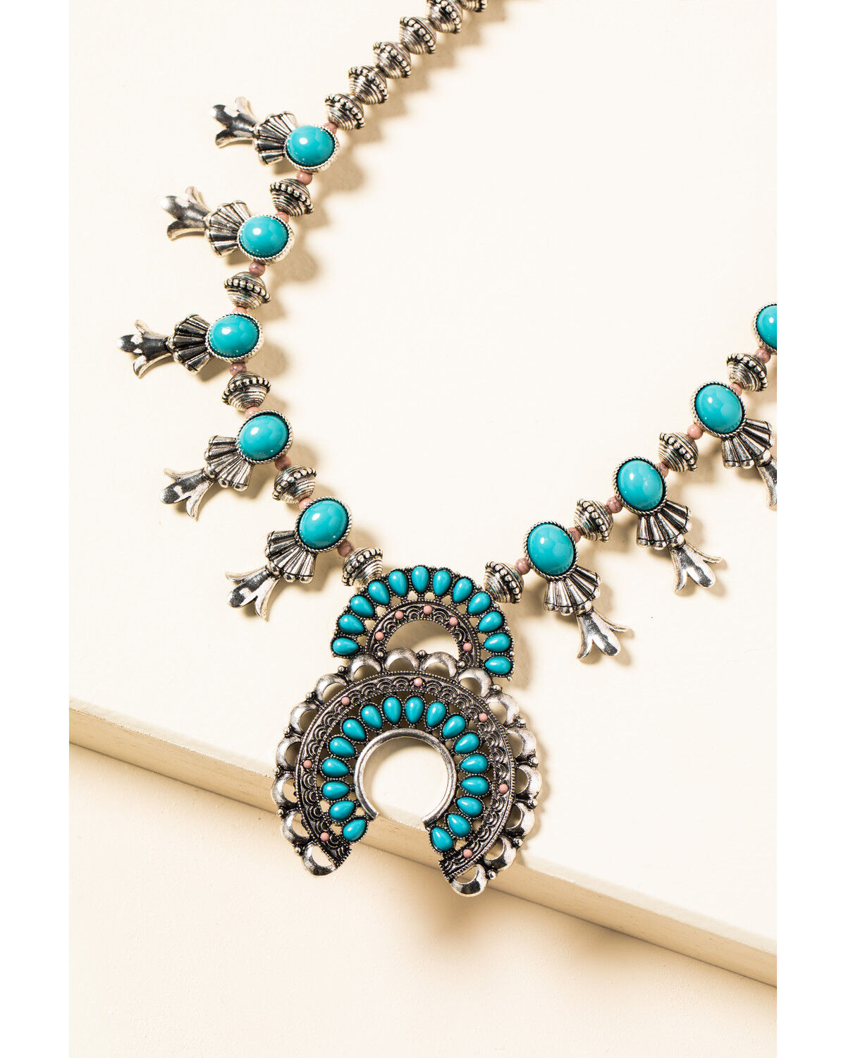 Image #2 - Shyanne Women's In The Oasis Squash Blossom Necklace, Silver, hi-res