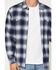Image #3 - Levi's Men's Scottie Plaid Print Long Sleeve Button-Down Flannel Shirt, Blue, hi-res