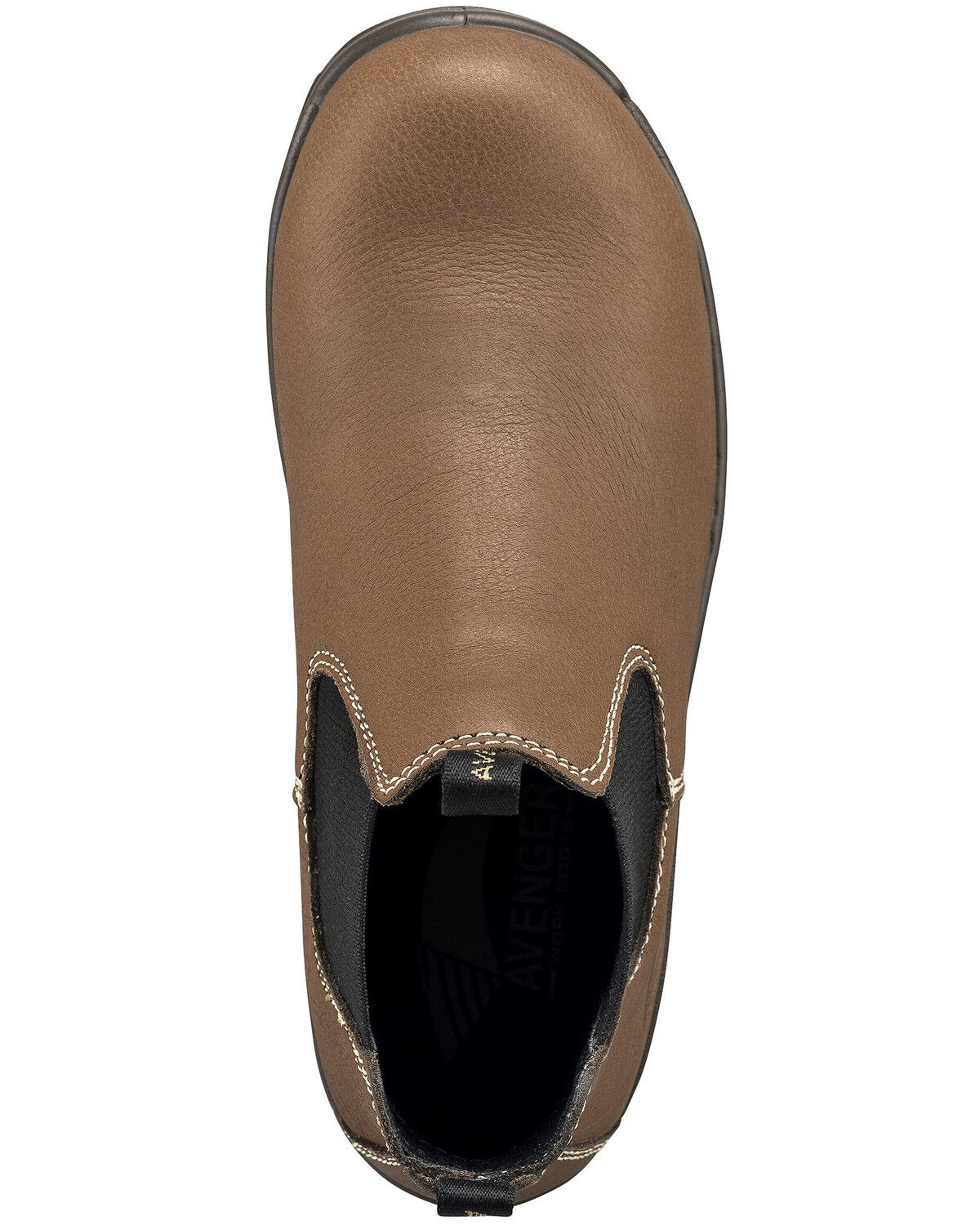 Image #6 - Avenger Women's Foreman Pull On Work Boots - Composite Toe, Tan, hi-res