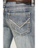 Image #4 - Rock & Roll Denim Men's Pistol Light Vintage Wash Stackable Bootcut Denim Jeans, Light Wash, hi-res