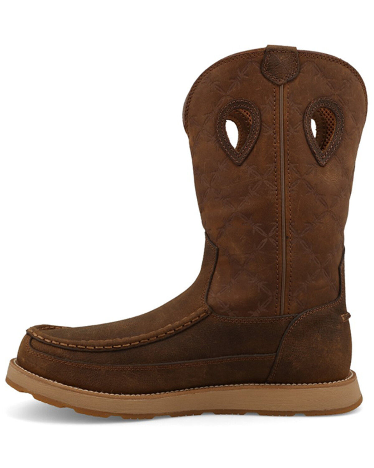 Image #3 - Twisted X Men's Pull-On Wedge Sole Waterproof Work Boot - Soft Toe, Brown, hi-res