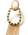 Image #2 - Shyanne Women's Howlite Stone Fringe Statement Earrings, Gold, hi-res