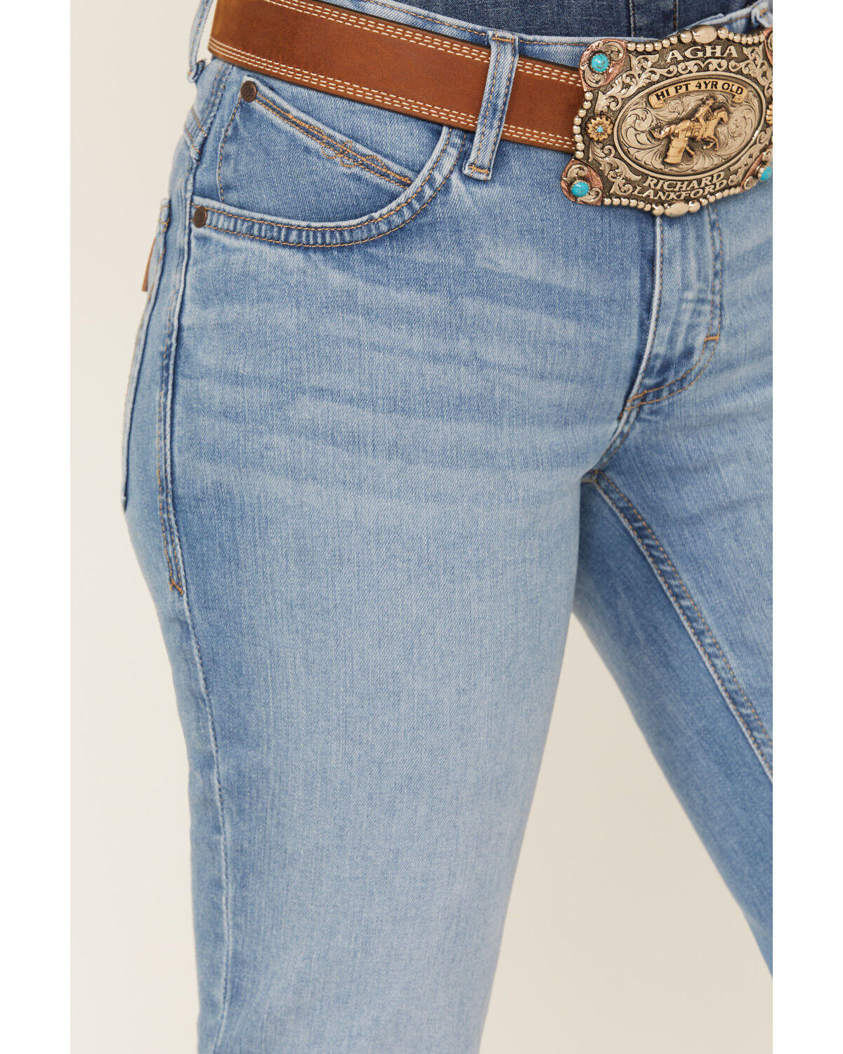 Image #2 - Wrangler Women's Sophia Medium Wash Mid Rise Ultimate Riding Bootcut Stretch Denim Jeans, Medium Wash, hi-res