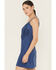 Image #3 - Idyllwind Women's Faux Suede Studded Fringe Sleeveless Mini Dress, Blue, hi-res