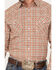 Image #3 - Rough Stock by Panhandle Men's Plaid Print Long Sleeve Pearl Snap Western Shirt, Rust Copper, hi-res