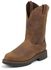 Image #2 - Justin Men's J-Max Balusters EH Waterproof Pull-On Work Boots - Soft Toe, Aged Bark, hi-res