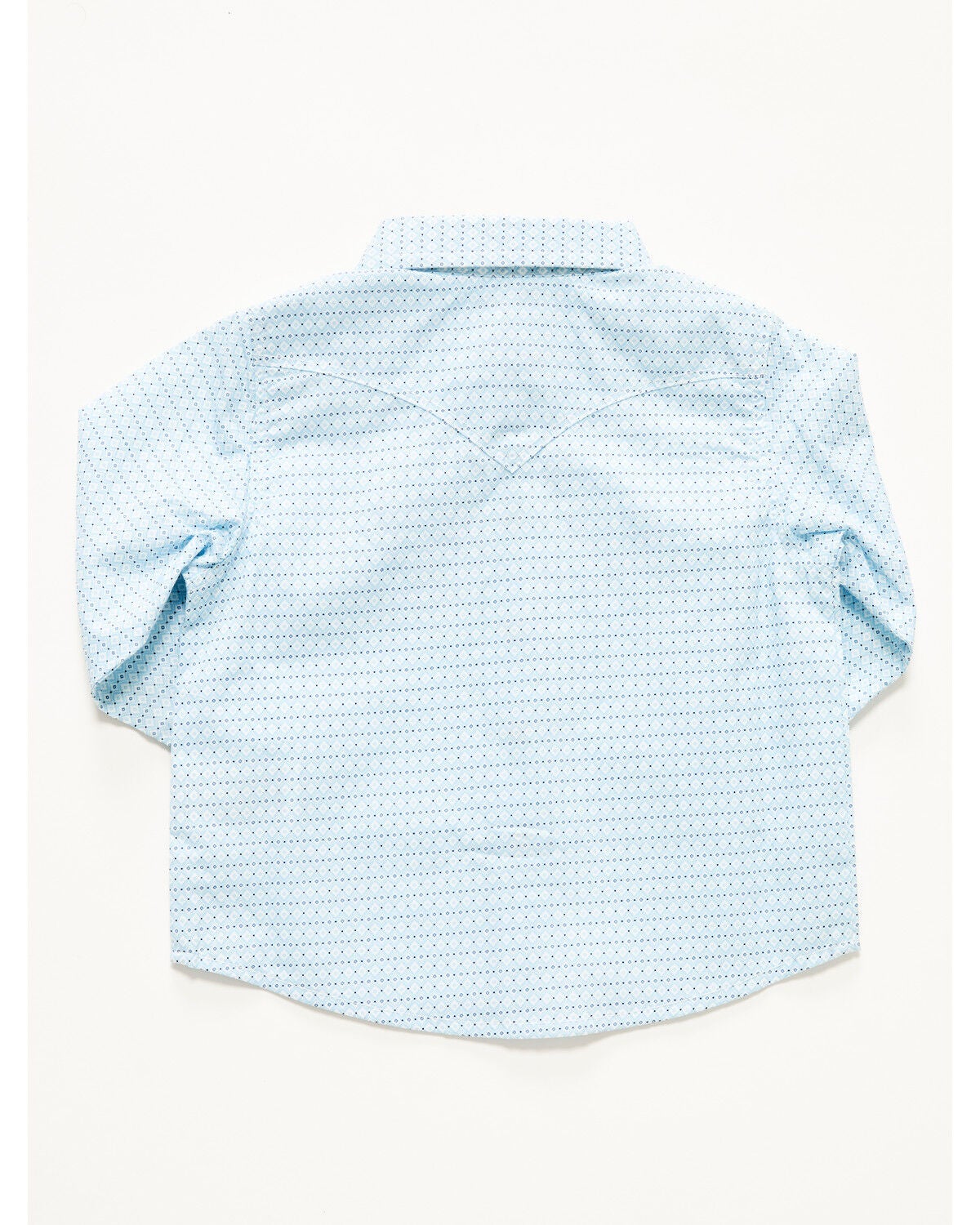 Image #3 - Wrangler Infant Boys' Geo Print Long Sleeve Snap Stretch Western Shirt, Blue, hi-res