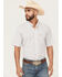 Image #1 - Ariat Men's Pro Series Woody Plaid Print Short Sleeve Button-Down Western Shirt, White, hi-res