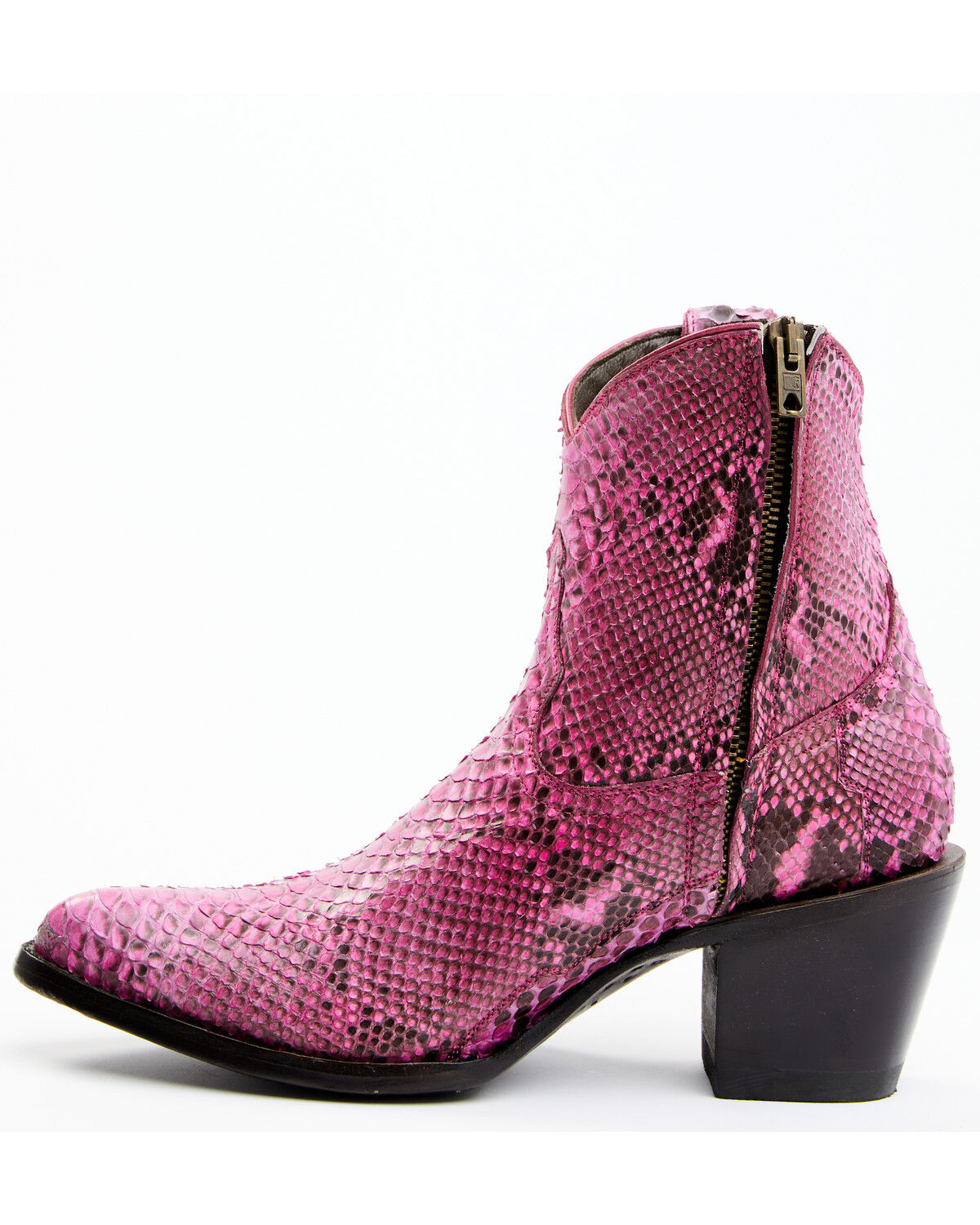 Image #3 - Idyllwind Women's Badass Exotic Python Western Booties - Round Toe, Pink, hi-res