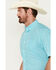 Image #2 - Ariat Men's Wrinkle Free Sterling Plaid Print Classic Fit Button-Down Shirt - Tall , Turquoise, hi-res