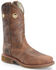 Double H Men's Ice Roper Western Work Boots - Composite Toe, Brown, hi-res
