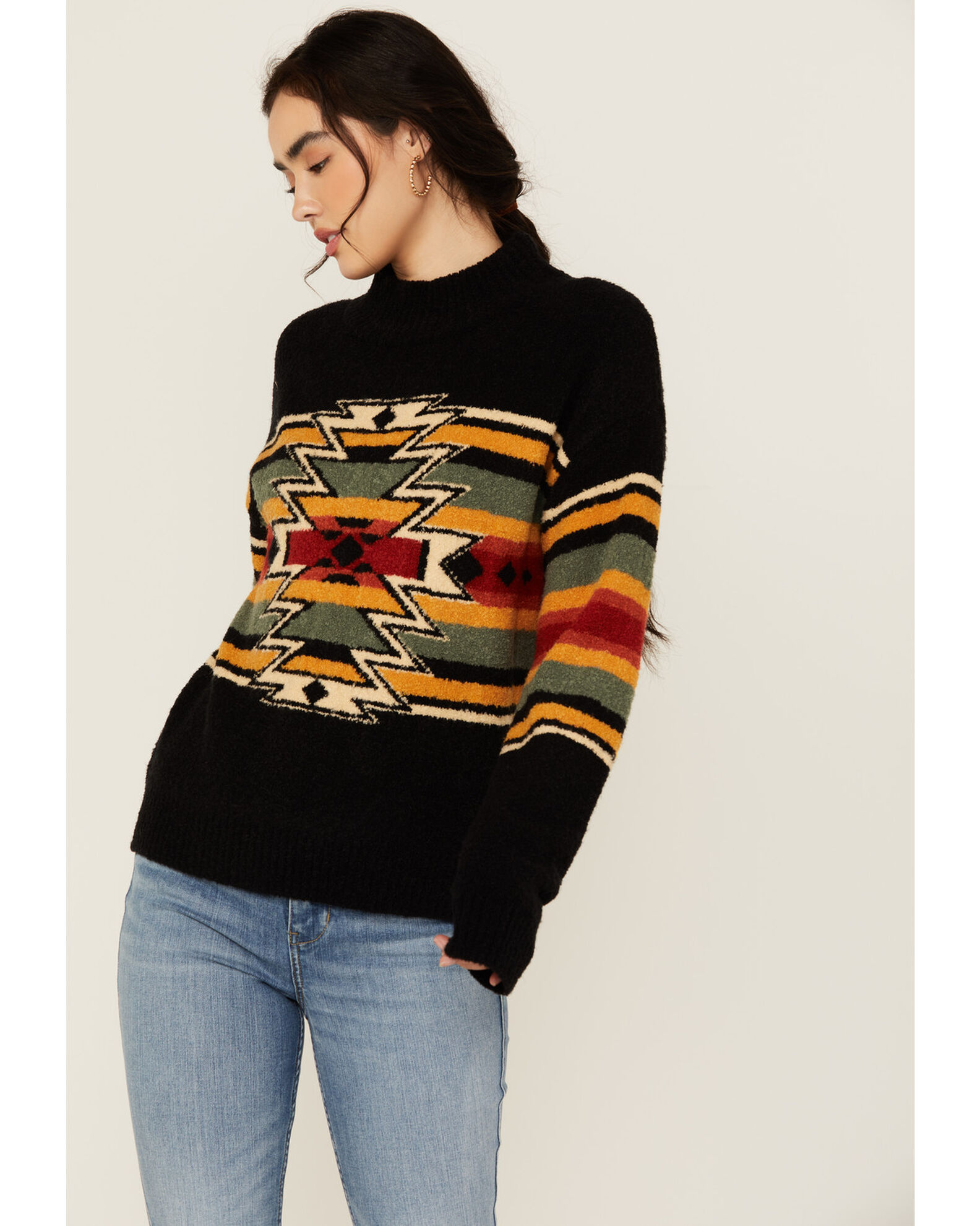Panhandle Women s Southwestern Print Sweater Sheplers