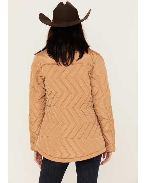Image #4 - Paramount Network's Yellowstone Women's Quilted Barn Coat , Tan, hi-res