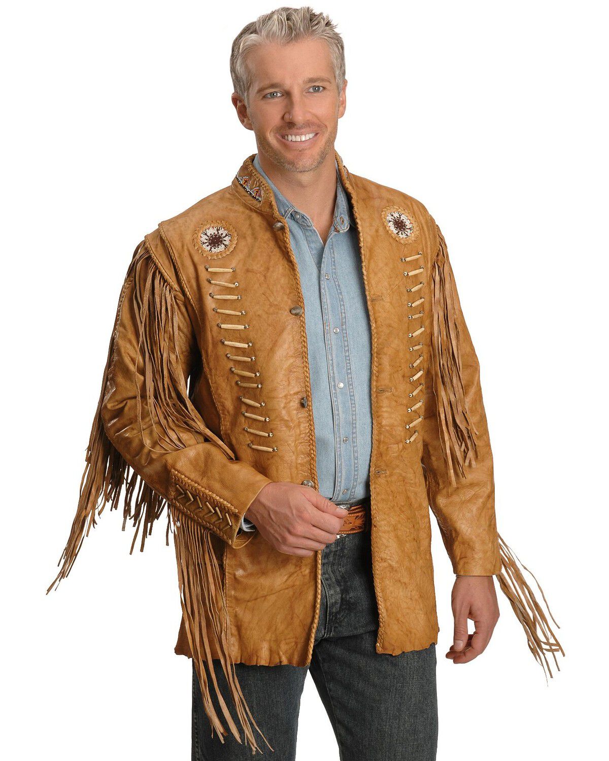 mens fringe jacket