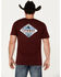 Image #4 - Cowboy Hardware Men's Built Tough Shield Short Sleeve Graphic T-Shirt, Maroon, hi-res