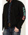 RANK 45® Men's Mexico Melange Embroidered Softshell Jacket, Black, hi-res