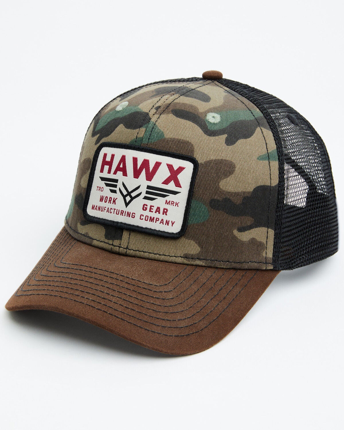 Image #1 - Hawx Men's Camo Print Recreation Logo Patch Ball Cap, Camouflage, hi-res