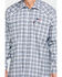 Cinch Men's FR Lightweight Check Print Long Sleeve Pearl Snap Work Shirt , White, hi-res