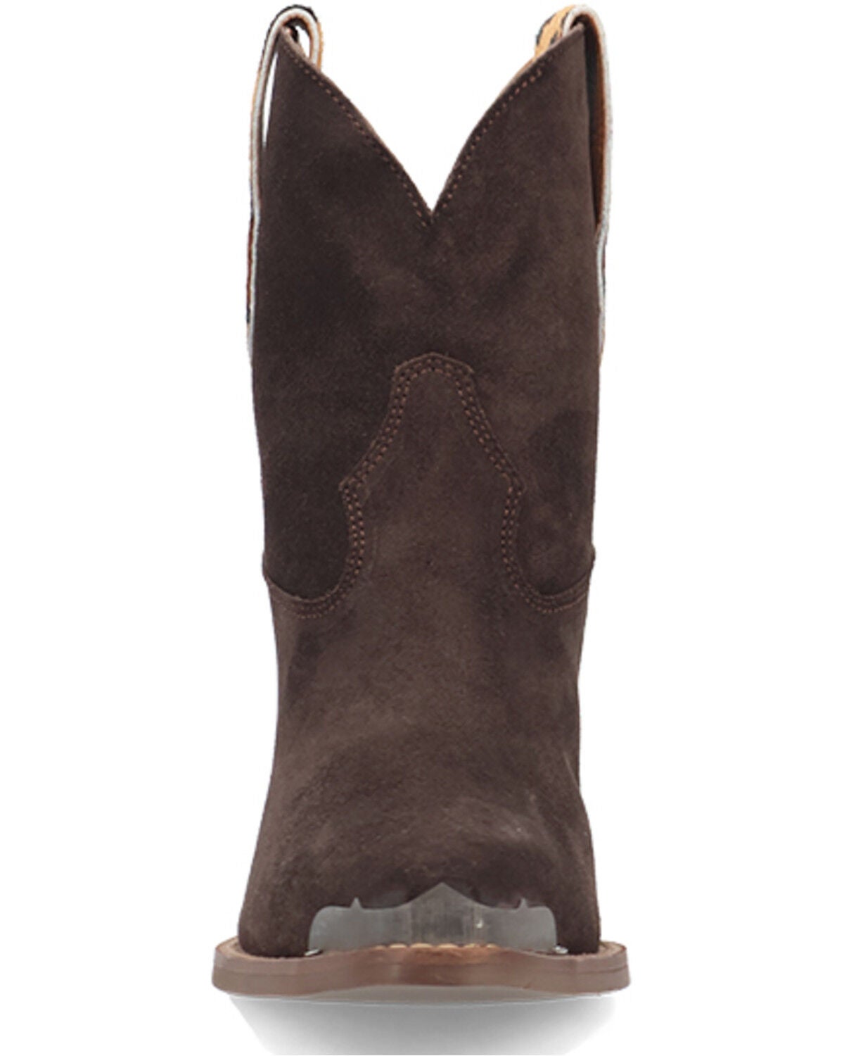 Image #4 - Dingo Women's Texas Charm Suede Leopard Print Western Booties - Round Toe, Brown, hi-res