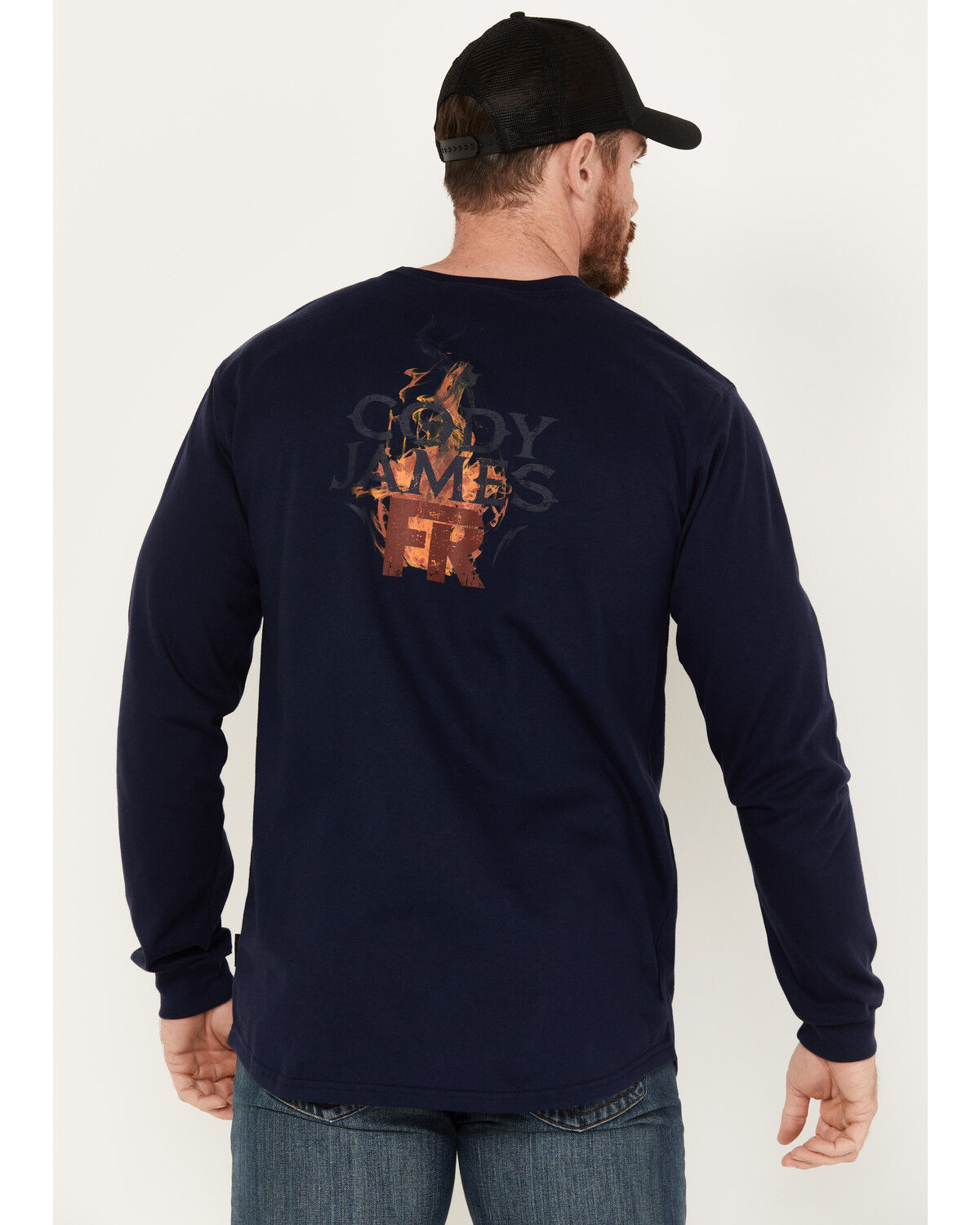 Image #4 - Cody James Men's FR Vintage Graphic Long Sleeve Work Shirt - Tall, Chilli, hi-res