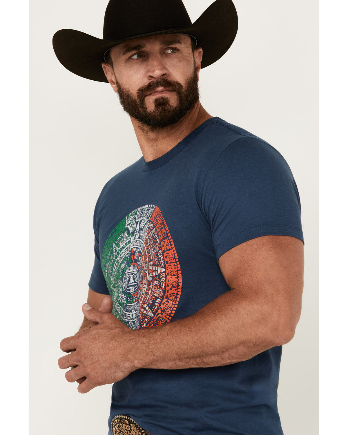 Image #2 - Cody James Men's TJ Mexico Emblem Short Sleeve Graphic T-Shirt, Navy, hi-res