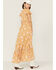 Image #4 - Beyond The Radar Women's Floral Gingham Picnic Midi Dress, Gold, hi-res
