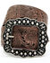 Image #1 - Idyllwind Women's Brown Leather Floral Tooled Belt, , hi-res