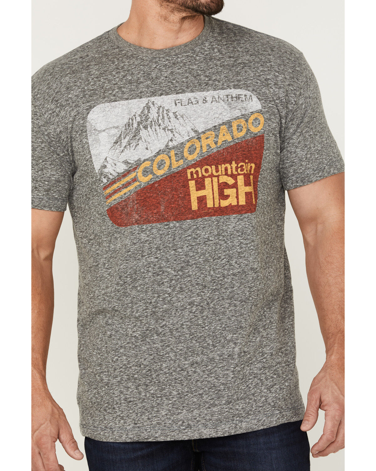 Image #3 - Flag & Anthem Men's Colorado Mountain High Graphic T-Shirt, Heather Grey, hi-res