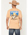 Image #1 - Wrangler Men's Long Live Cowboys Short Sleeve Graphic T-Shirt, Gold, hi-res