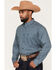 Image #2 - Ariat Men's Lex Geo Print Long Sleeve Button-Down Western Shirt, Blue, hi-res