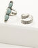 Image #2 - Shyanne Women's Juniper Sky Squash Blossom Ring Set - 5 Piece, Silver, hi-res