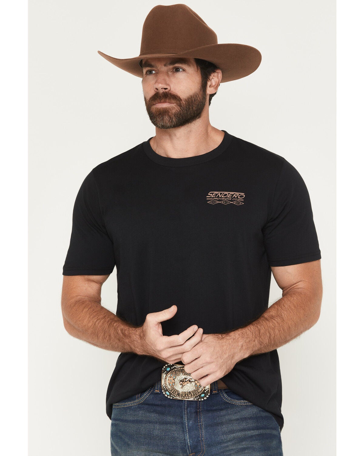 Image #2 - Sendero Provisions Men's Dillo Rider Short Sleeve Graphic T-Shirt, Black, hi-res