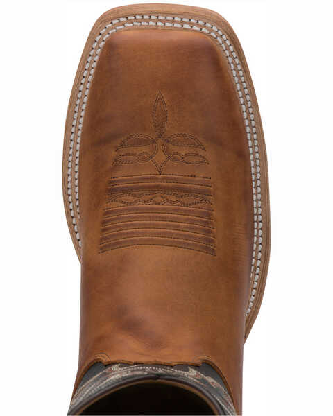 Image #6 - Justin Men's Caddo Bent Rail Western Boots - Broad Square Toe, Tobacco, hi-res