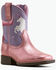 Image #1 - Ariat Girls' Unicorn Magic Metallic Western Boots - Broad Square Toe, Pink, hi-res