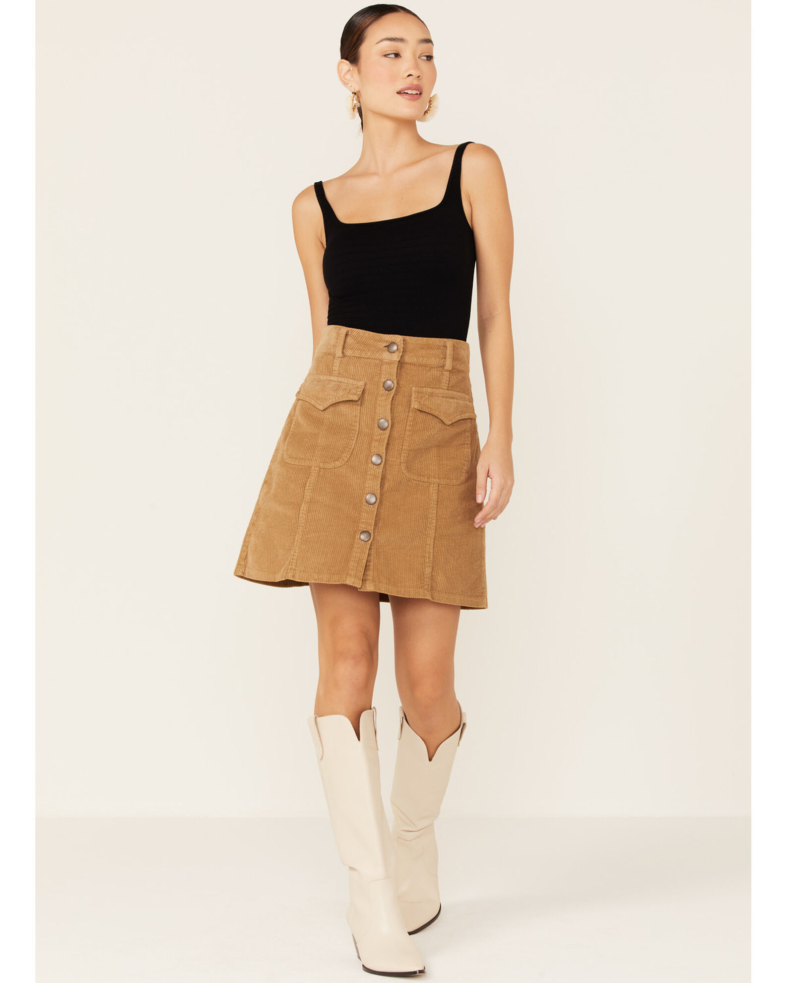 Maggie Sweet Women s Danna Corduroy Button Down Skirt Sheplers