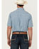 Image #4 - George Strait by Wrangler Men's Plaid Print Short Sleeve Button-Down Western Shirt, Blue, hi-res