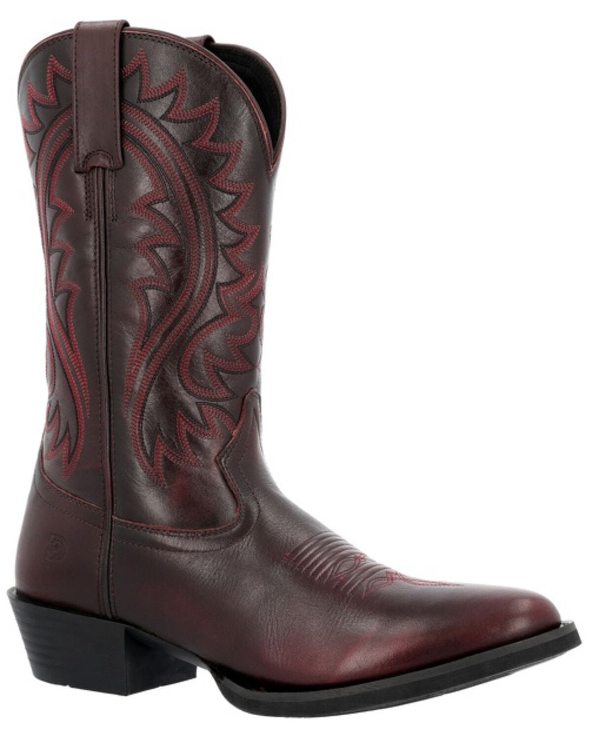 Durango Men's Shyloh Western Boots - Round Toe, Burgundy, hi-res