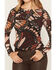 Image #3 - Wild Moss Women's Butterfly Long Sleeve Mesh Top, Brown, hi-res