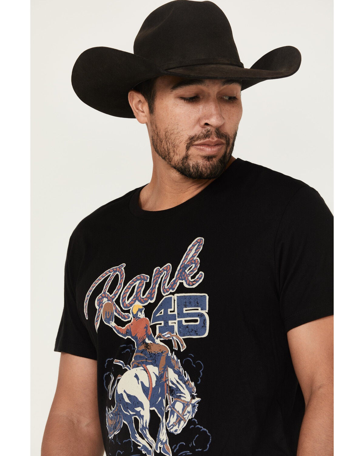 Image #2 - RANK 45&reg; Men's Spirit Cowboy Short Sleeve Graphic T-Shirt, Black, hi-res