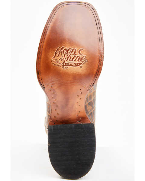 Image #7 - Moonshine Spirit Men's Tully Croc Print Western Boots - Broad Square Toe, Cognac, hi-res