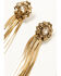 Image #2 - Wonderwest Women's Irina Fringe Earrings , Gold, hi-res