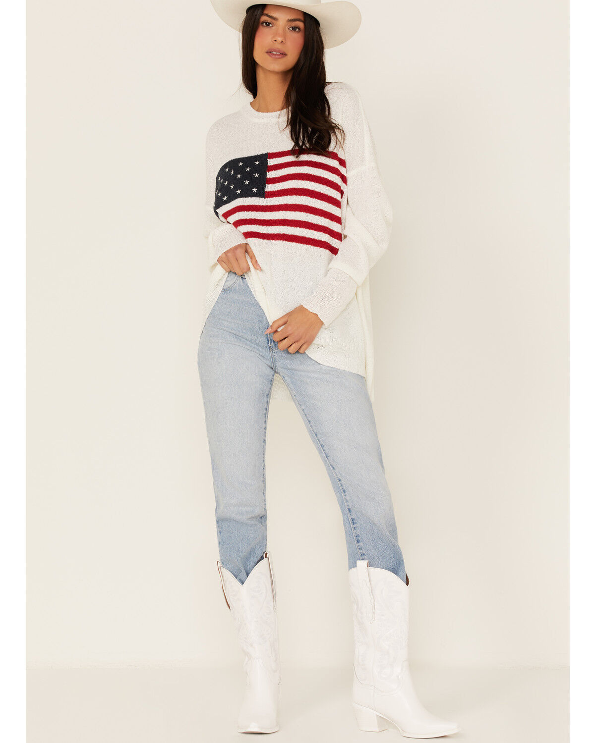 Image #2 - Show Me Your Mumu Women's Woodsy American Flag Knit Sweater, , hi-res