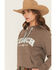 Image #2 - Cinch Women's Logo Embroidered Hoodie, Brown, hi-res