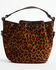 Image #3 - Justin Women's Leopard Print Mini Bucket Crossbody Bag, Brown, hi-res