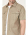 Image #3 - Lucky Brand Workwear Men's Slub Canvas Short Sleeve Button-Down Work Shirt, Green, hi-res